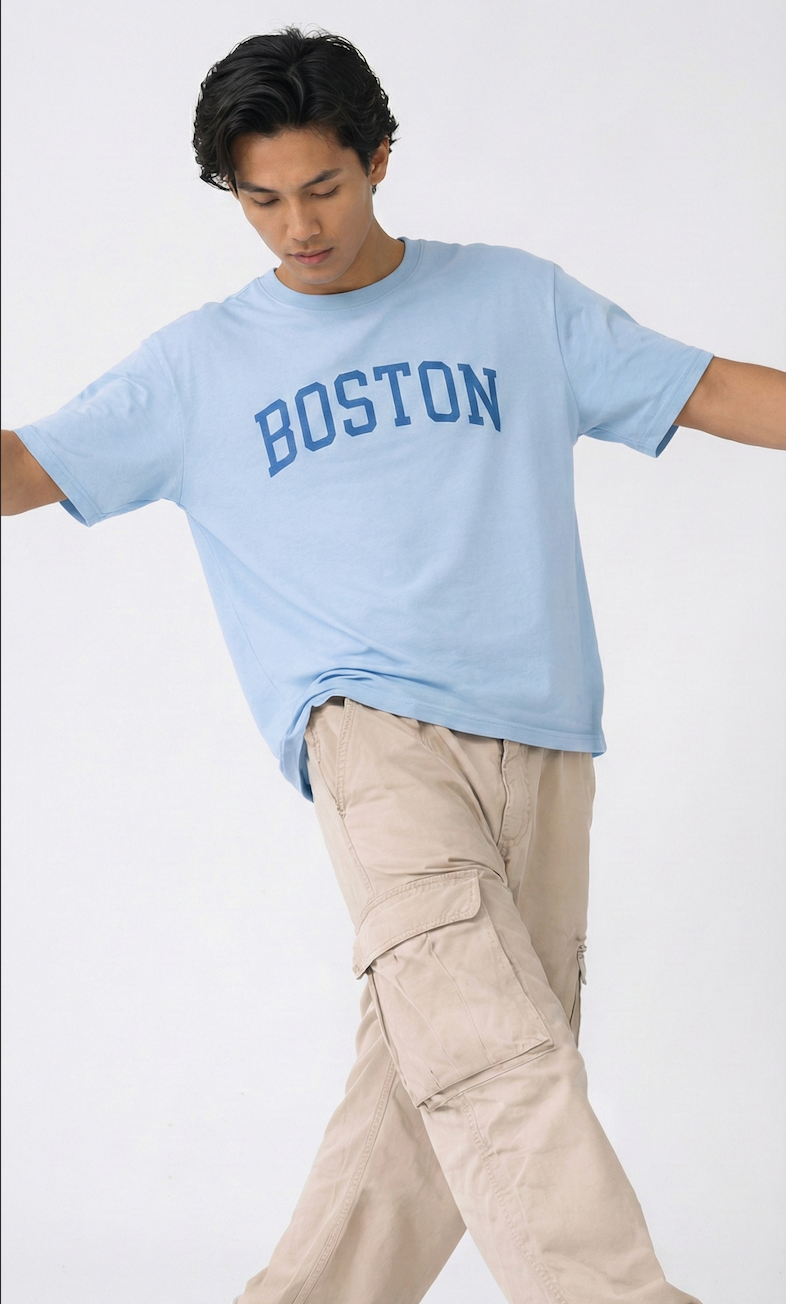 Boston Varsity Tee – Blue