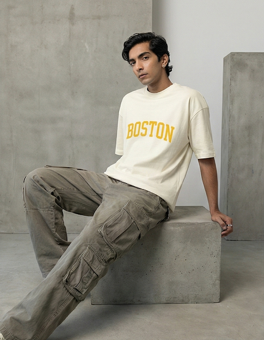 Boston Varsity Tee – Yellow