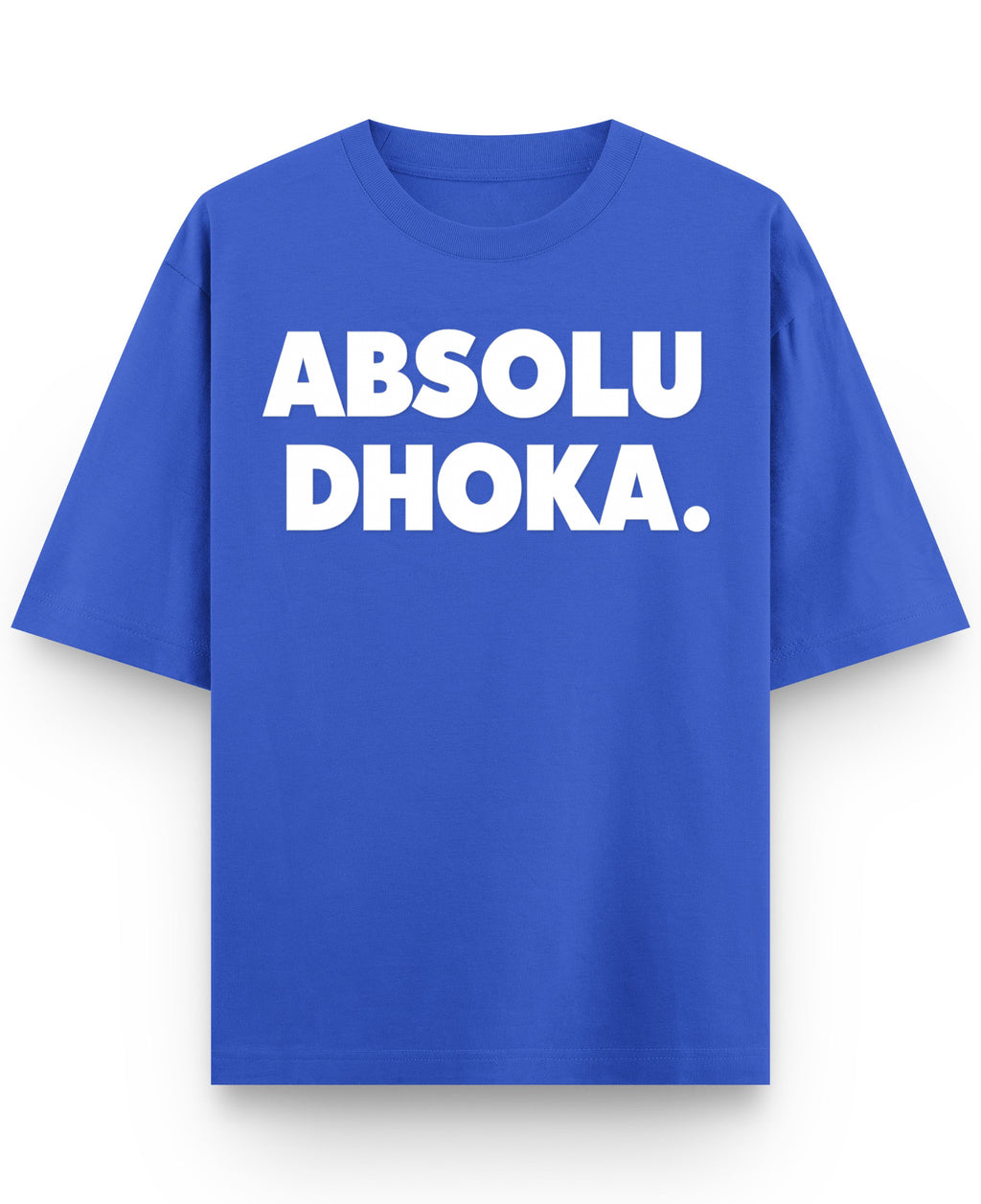 Royal Blue Oversized T-Shirt Front Design