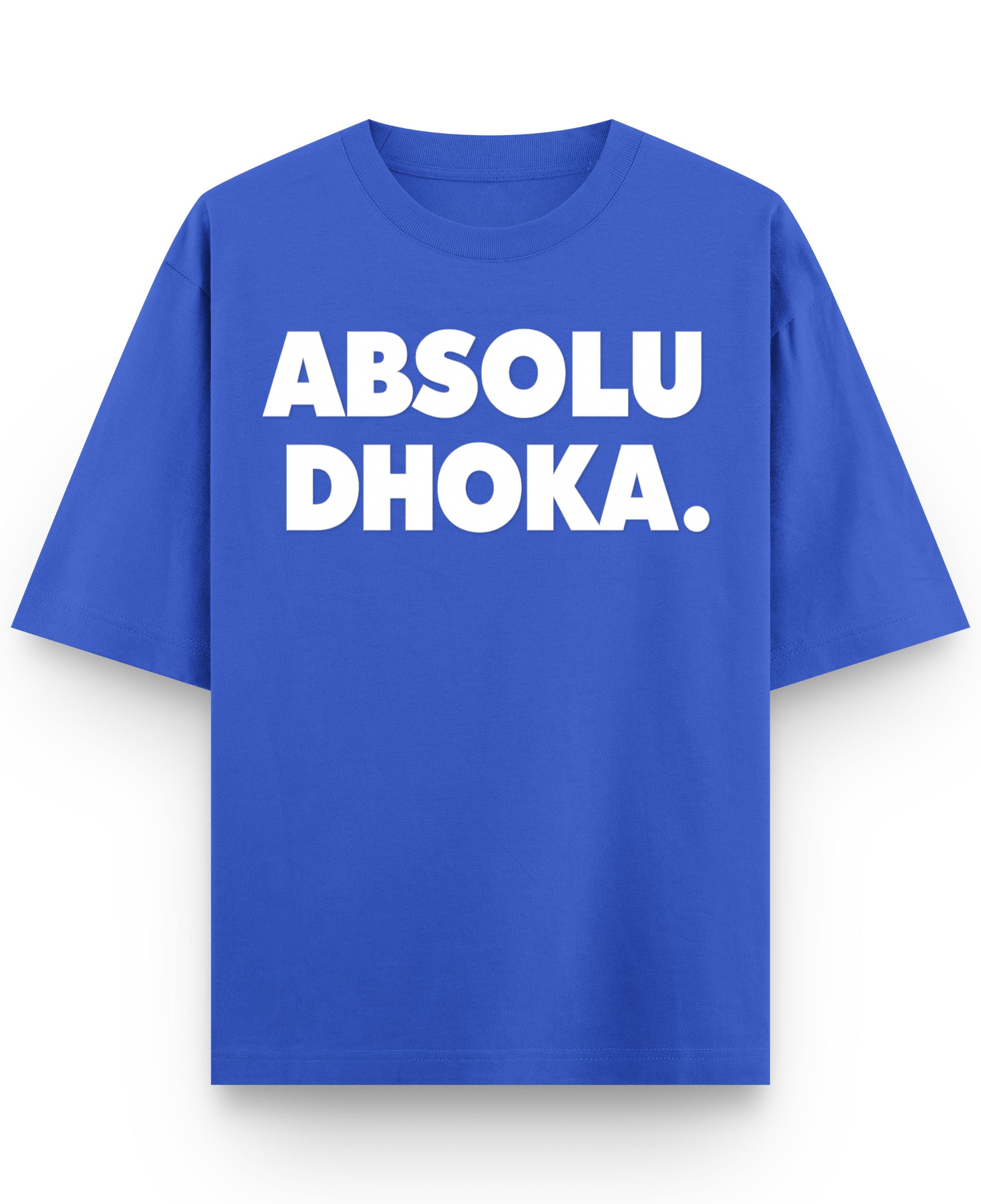 Royal Blue Oversized T-Shirt Front Design