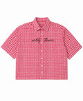 Red Picnic Oxford Boxy Shirt Front Design